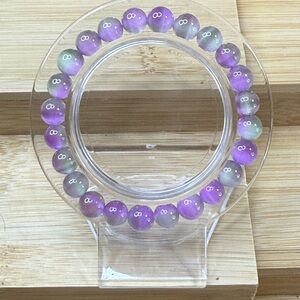 Purple Gradient Beaded Stretch Bracelet - Women Jewelry